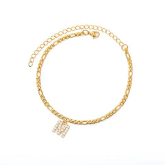 Initial Anklet Jewelry Accessory