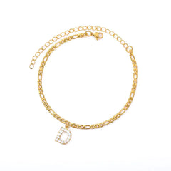 Initial Anklet Jewelry Accessory